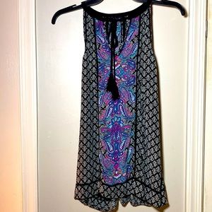 Tolani Silk Sleeveless Print Blouse XS